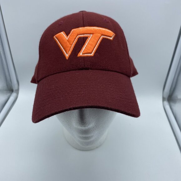 Virginia Tech Hokies Maroon Cap Hat Flex-Fit Stretch L/XL NCAA Top of the World - Picture 2 of 9